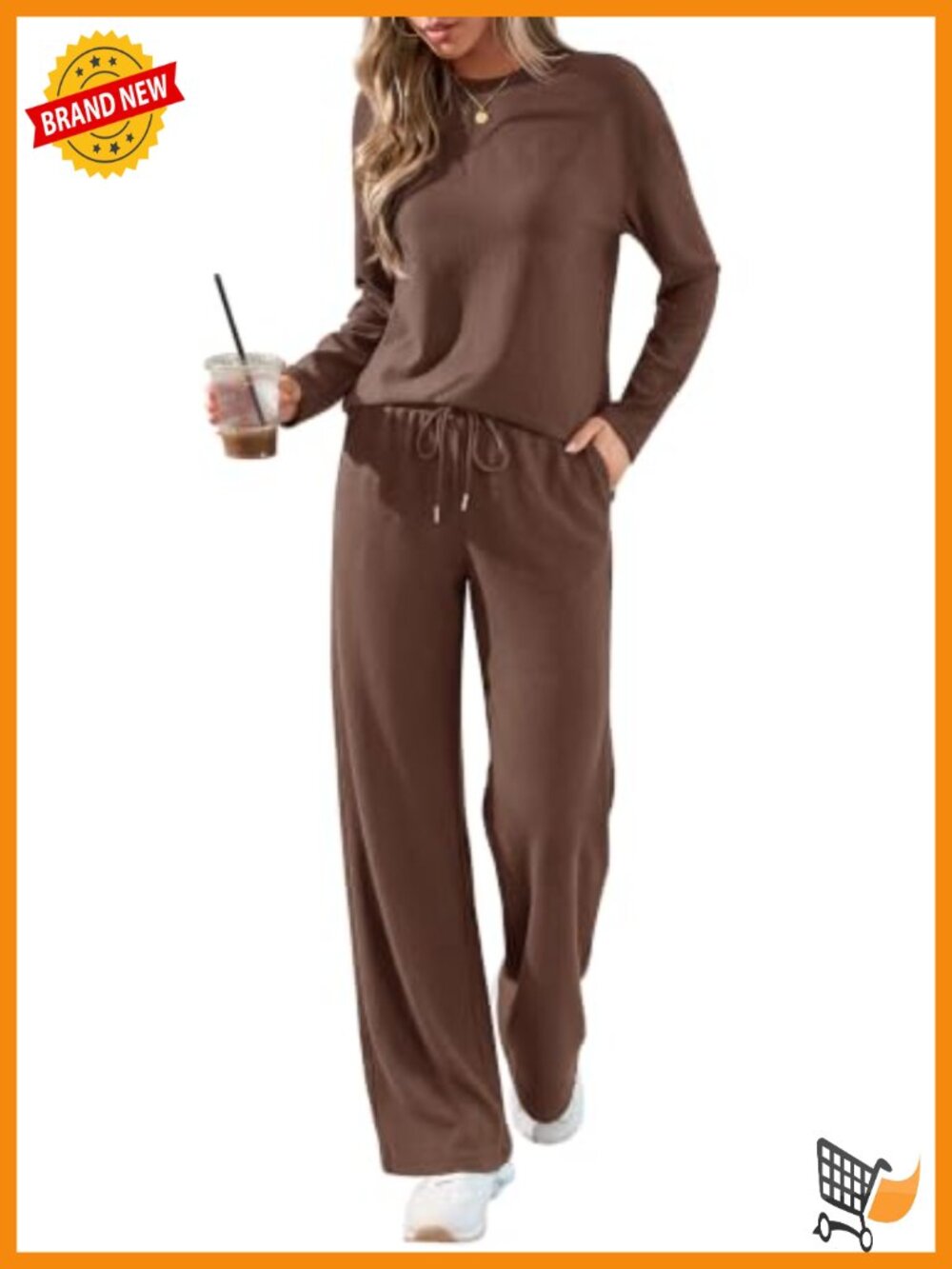 2 Piece Track Suit Sweatsuit Set Women Fall Lounge Wide Leg